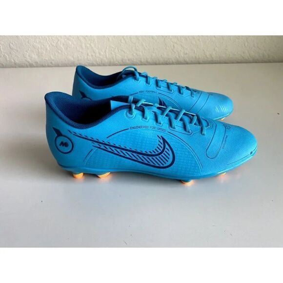 Nike Vapor 14 Club FG/MG Men's SZ 11.5 Soccer Cleats DJ2903 484 Chlorine Blue - Picture 5 of 10